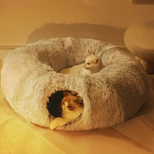 CosyCave™ - Ultimate Pet Bed & Tunnel Combo!